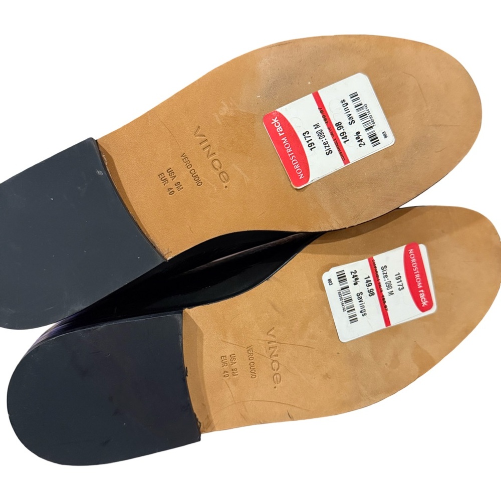 NEW Vince Cecyl Black Patent Leather Chelsea Boots 9M Pull On Ankle - Picture 6 of 6